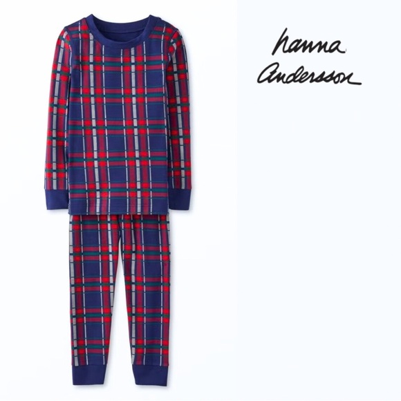NWOT Hanna Andersson Kids Long John PJ Set - Picture 1 of 12